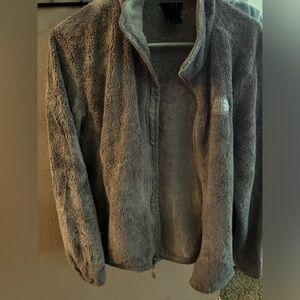 North face fuzzy zip up
